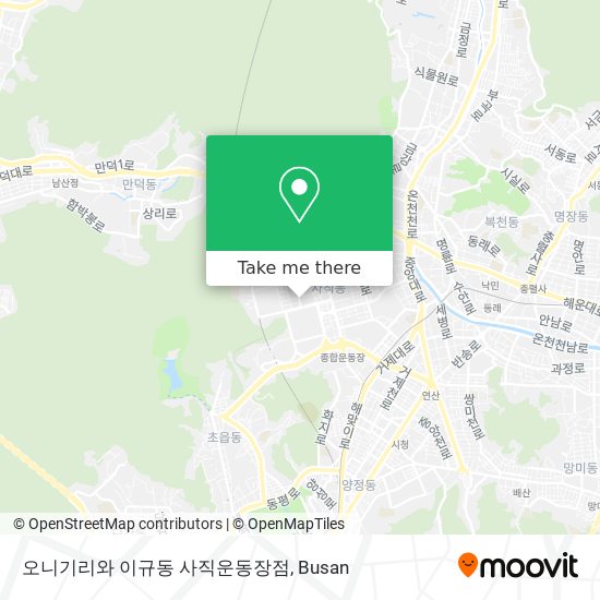 오니기리와 이규동 사직운동장점 map