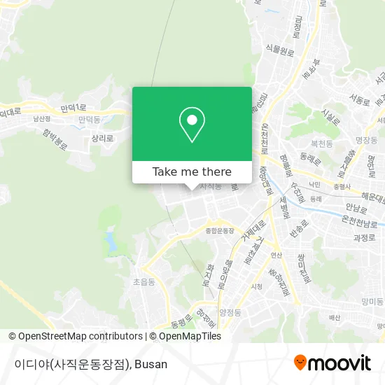 이디야(사직운동장점) map