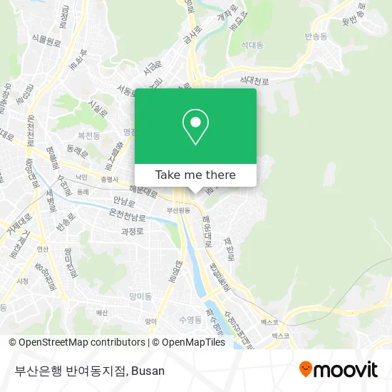 부산은행 반여동지점 map