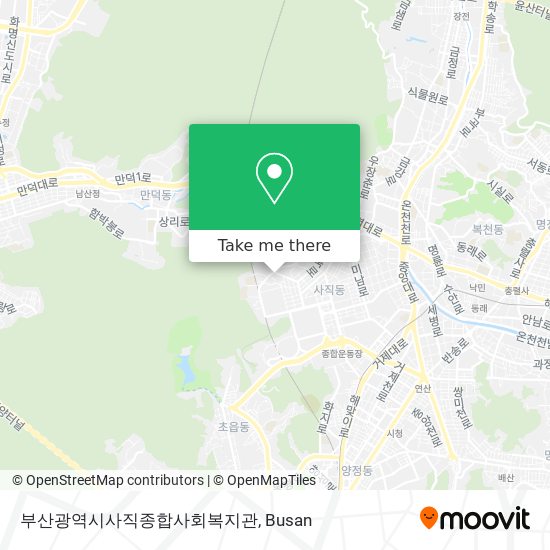 부산광역시사직종합사회복지관 map