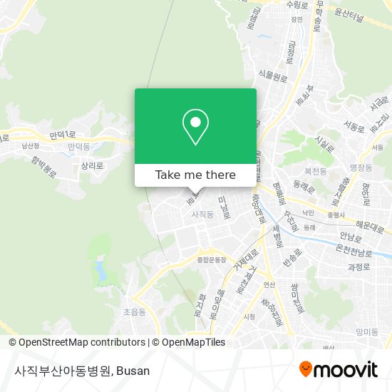 사직부산아동병원 map