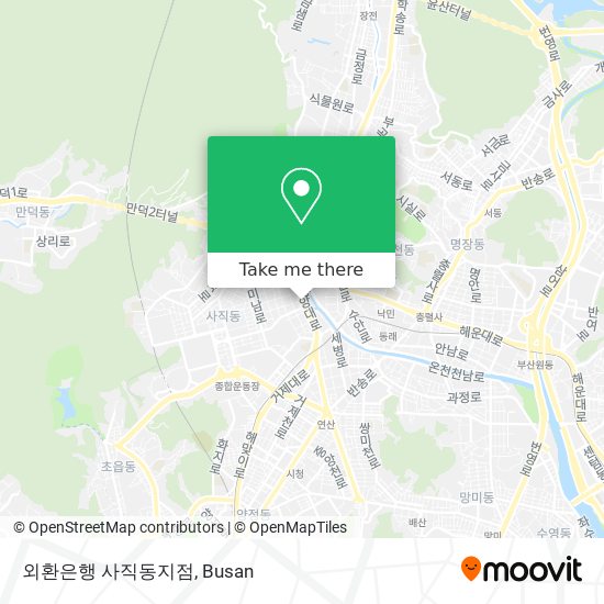 외환은행 사직동지점 map