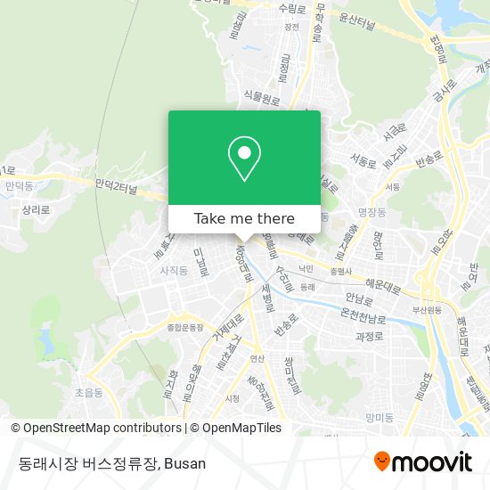 동래시장 버스정류장 map