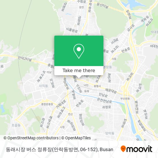 동래시장 버스 정류장(안락동방면, 06-152) map