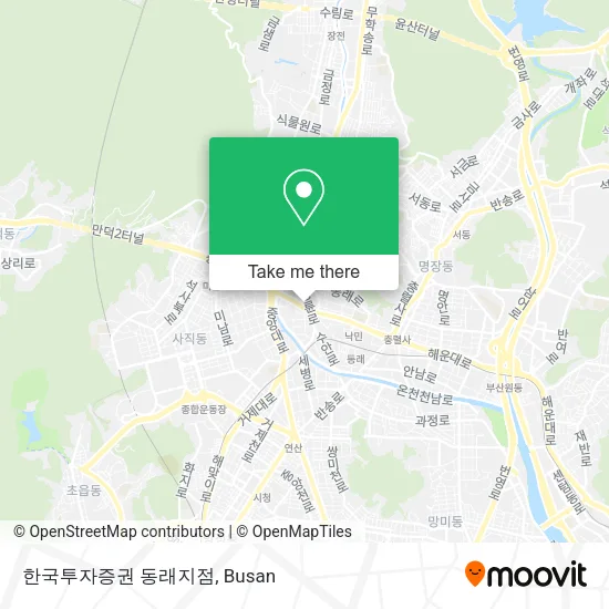 한국투자증권 동래지점 map