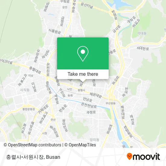 충렬사•서원시장 map