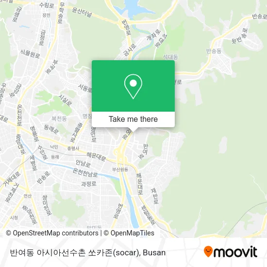 반여동 아시아선수촌 쏘카존(socar) map