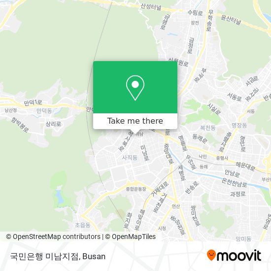 국민은행 미남지점 map