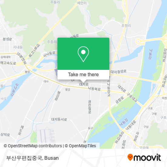 부산우편집중국 map