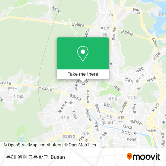 동래 원예고등학교 map