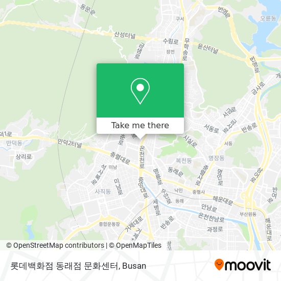 롯데백화점 동래점 문화센터 map