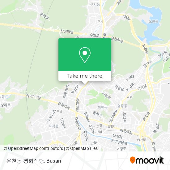 온천동 평화식당 map