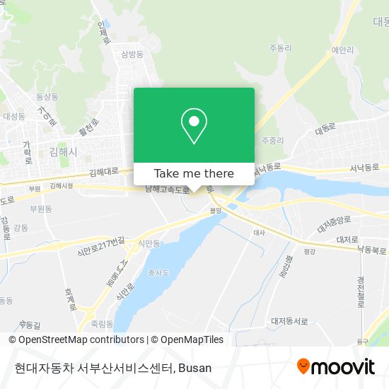 현대자동차 서부산서비스센터 map
