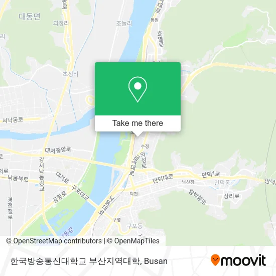 한국방송통신대학교 부산지역대학 map