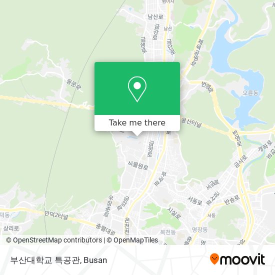 부산대학교 특공관 map