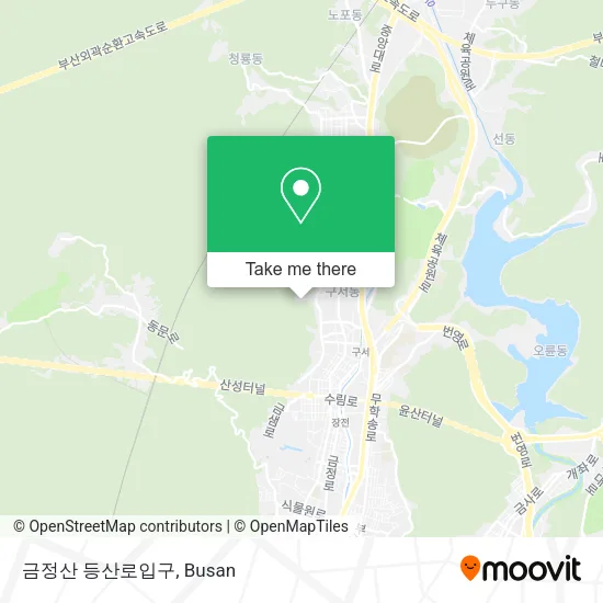 금정산 등산로입구 map