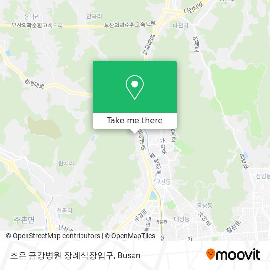조은 금강병원 장례식장입구 map
