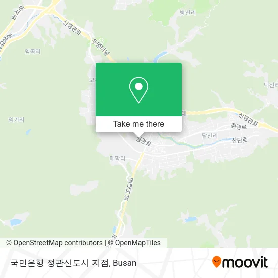 국민은행 정관신도시 지점 map