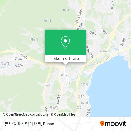 동남권원자력의학원 map