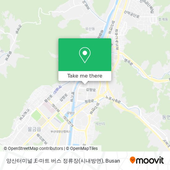 양산터미널 ,E-마트 버스 정류장(시내방면) map