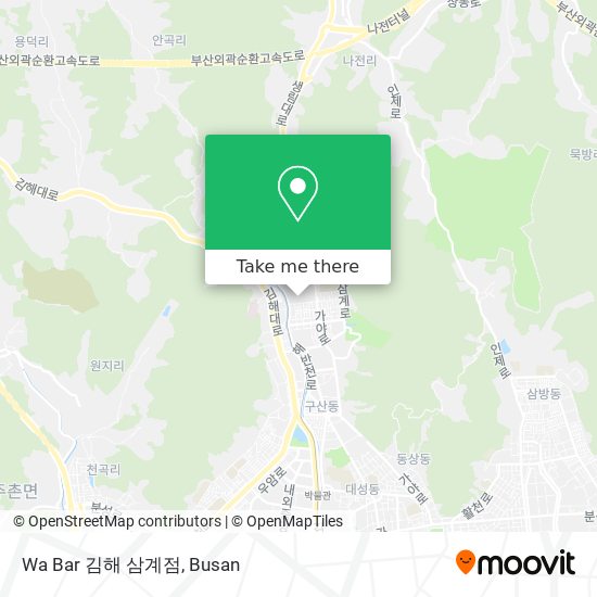 Wa Bar 김해 삼계점 map