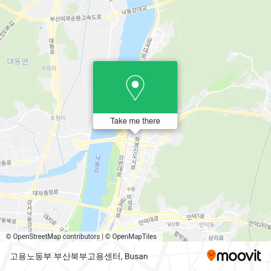고용노동부 부산북부고용센터 map