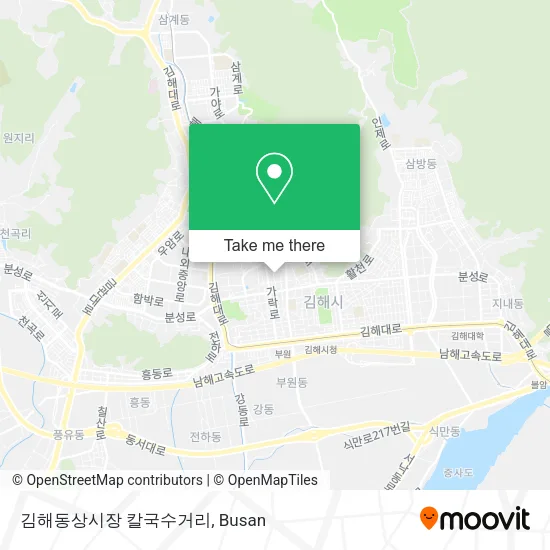 김해동상시장 칼국수거리 map