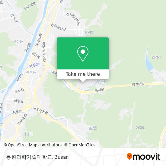 동원과학기술대학교 map