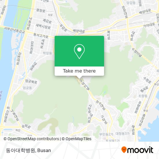 동아대학병원 map