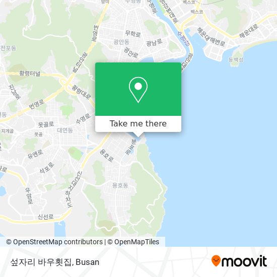 How to get to 섶자리 바우횟집 in 남구 by Bus or Metro