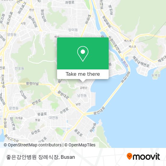 좋은강안병원 장례식장 map