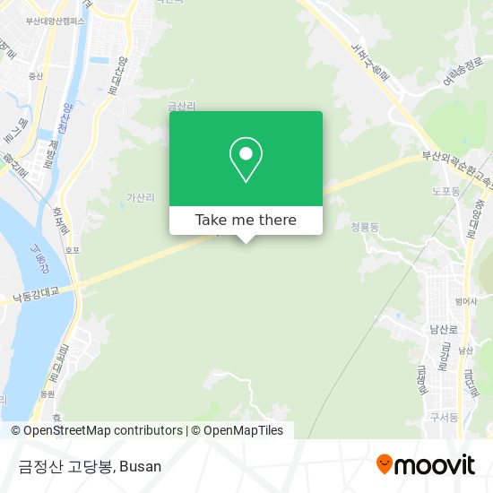 How to get to 금정산 고당봉 in 양산시 by Bus or Metro?