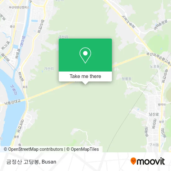 금정산 고당봉 map