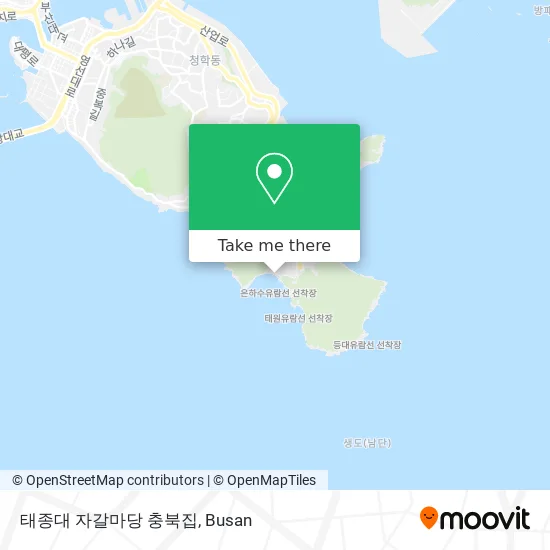 태종대 자갈마당 충북집 map