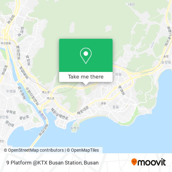 9 Platform @KTX Busan Station map