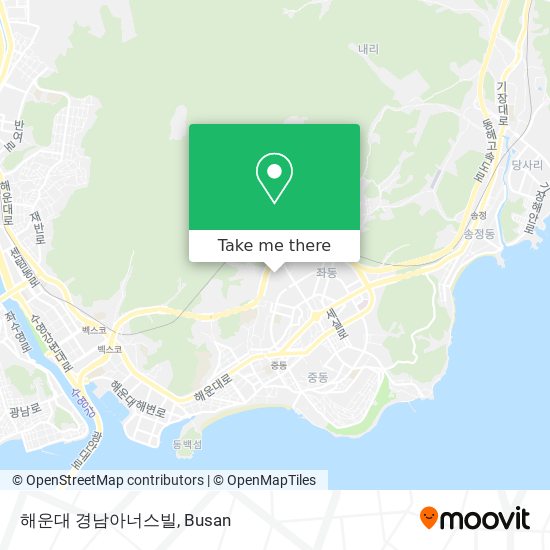 해운대 경남아너스빌 map