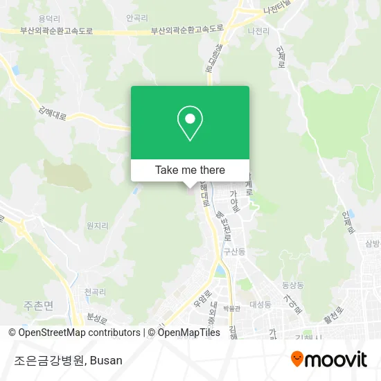 조은금강병원 map