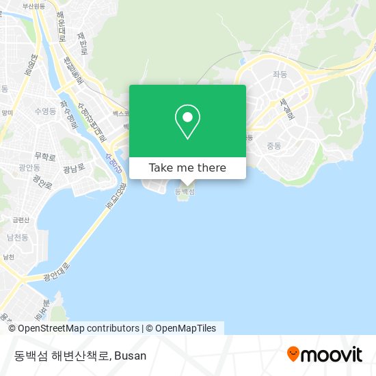 동백섬 해변산책로 map