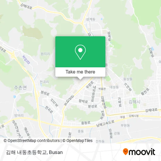 김해 내동초등학교 map