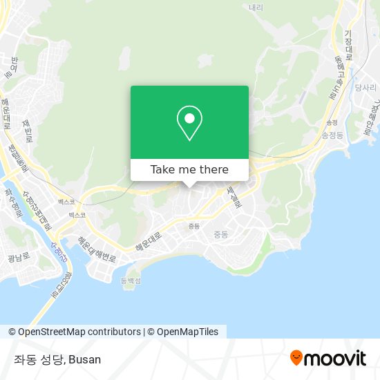 좌동 성당 map