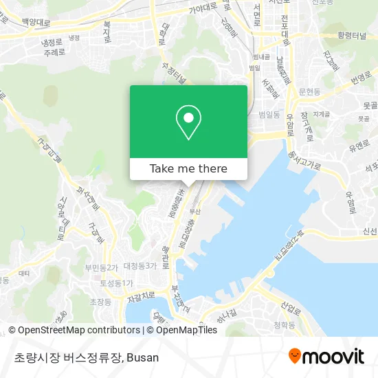 초량시장 버스정류장 map