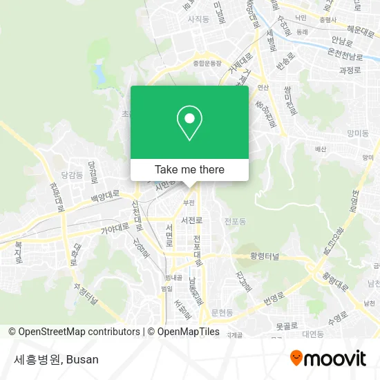 세흥병원 map
