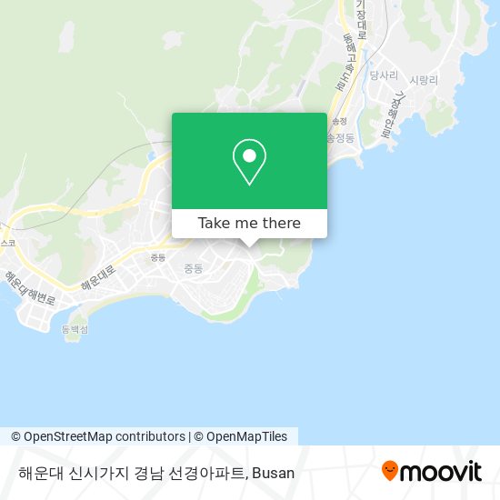 해운대 신시가지 경남 선경아파트 map