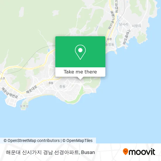 해운대 신시가지 경남 선경아파트 map