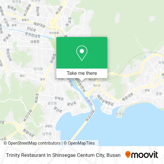 Trinity Restaurant In Shinsegae Centum City map