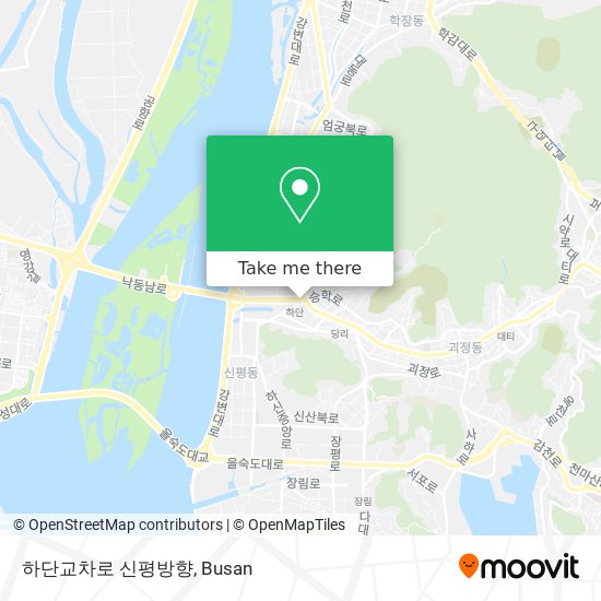 하단교차로 신평방향 map