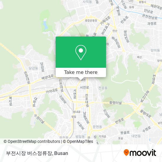 부전시장 버스정류장 map