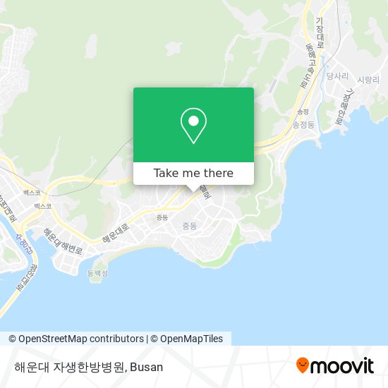 해운대 자생한방병원 map