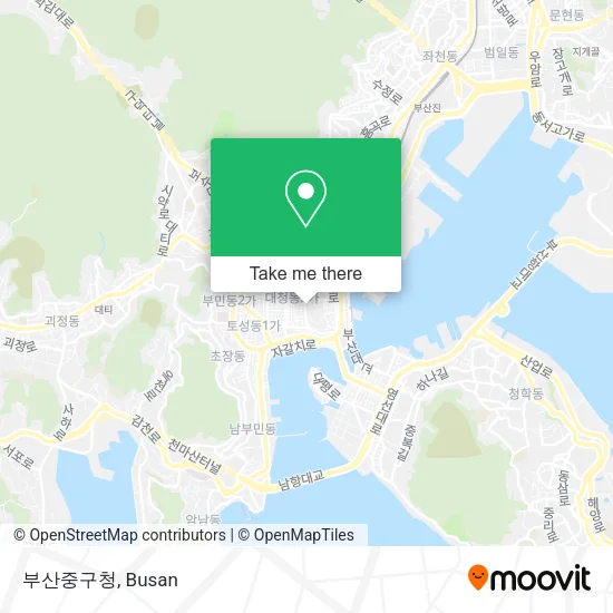 부산중구청 map