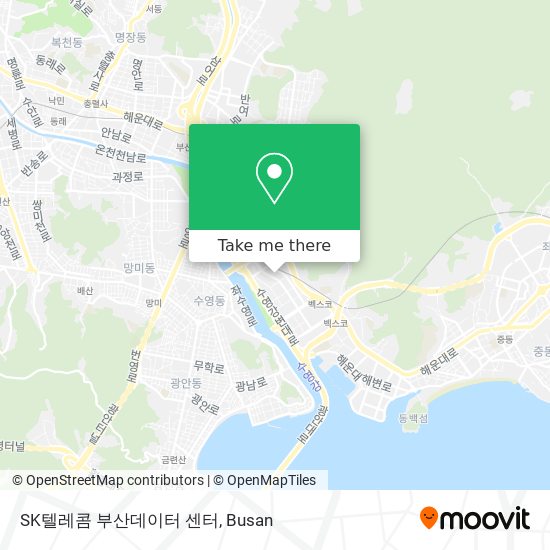 SK텔레콤 부산데이터 센터 map